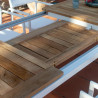 Table de jardin extensible élégante et modulable en aluminium et teck - ESSENTIAL - TRESI