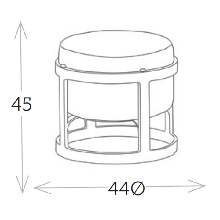 Tabouret d’extérieur design empilable aluminium et oléfine - TOTEM - TRESI