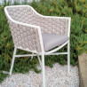 Fauteuil de jardin confortable Rio empilable en aluminium et corde - RIO - TRESI