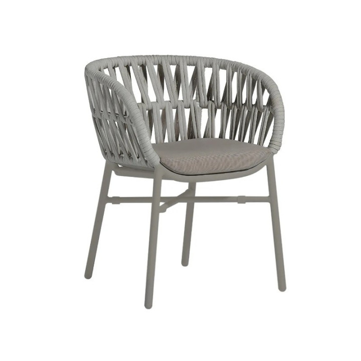 Chaise de jardin empilable aluminium et corde - DROP - TRESI