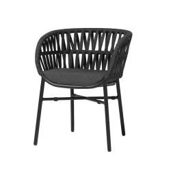 Chaise de jardin empilable aluminium et corde - DROP - TRESI