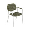 Fauteuil de jardin design empilable aluminium et corde - AOSTA - TRESI