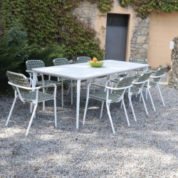 Fauteuil de jardin design empilable aluminium et corde - AOSTA - TRESI