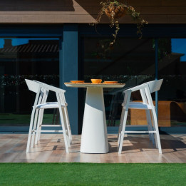 Tabouret de bar aluminium et oléfine intérieur extérieur - AUTO - TRESI