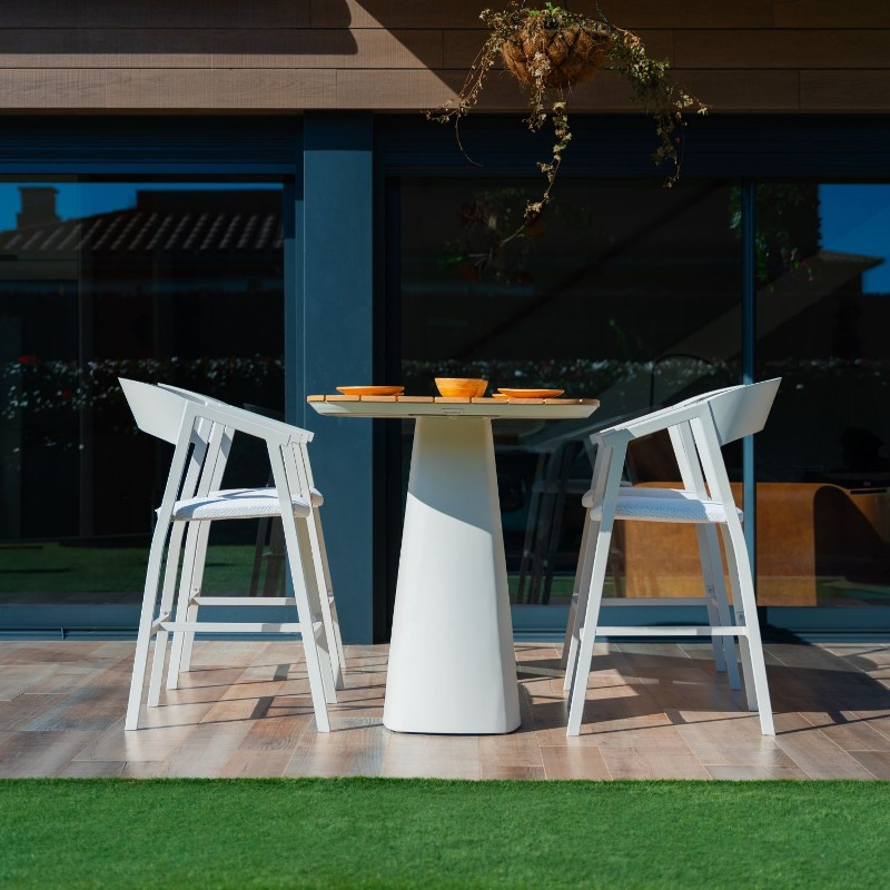 Tabouret de bar aluminium et oléfine intérieur extérieur - AUTO - TRESI