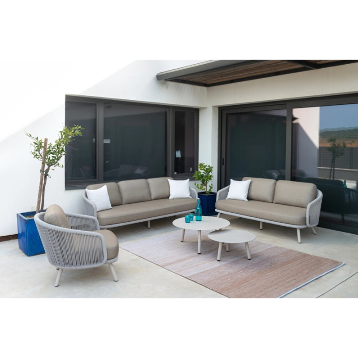 Table basse ronde en aluminium minimaliste et résistant - BAHIA - TRESI