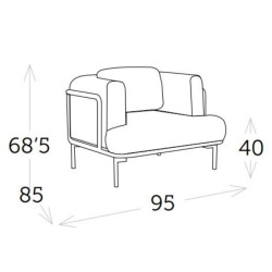 Fauteuil beige confortable et une élégance intemporelle - ORION - TRESI