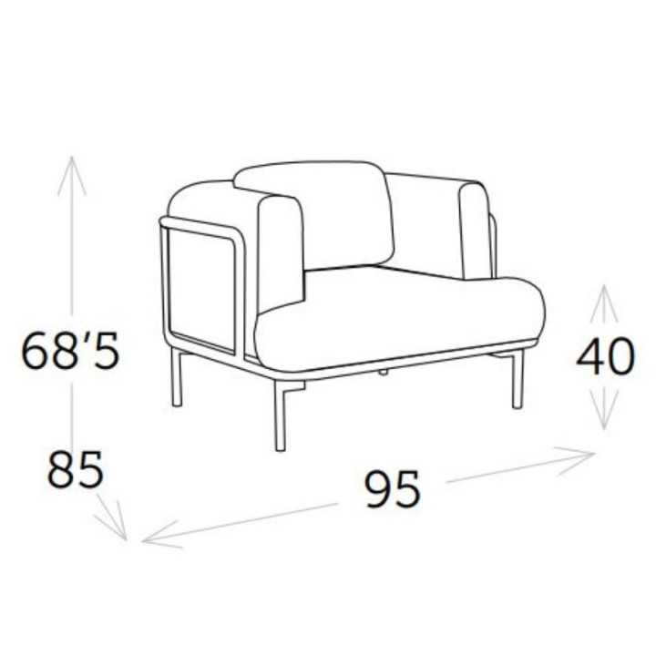 Fauteuil beige confortable et une élégance intemporelle - ORION - TRESI