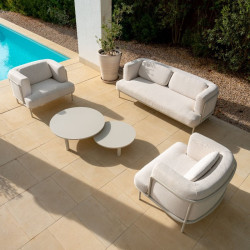 Canapé 2 places confortable et élégant beige - ORION - TRESI