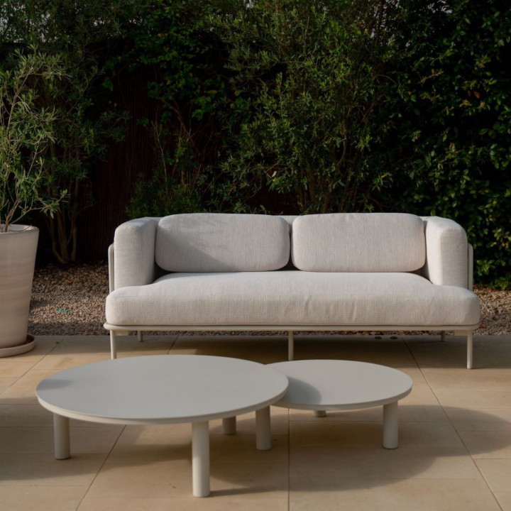 Table basse en aluminium beige polyvalente au style intemporel - ORION - TRESI