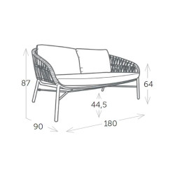 Canapé de jardin - DROP - TRESI