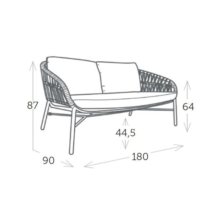 Canapé de jardin - DROP - TRESI