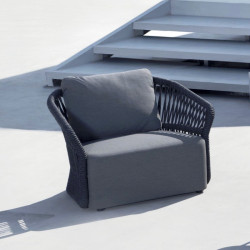 Fauteuil de jardin contemporain en corde - MITO - TRESI