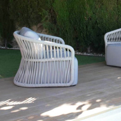 Fauteuil de jardin contemporain en corde - MITO - TRESI