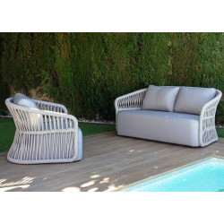 Canapé de jardin contemporain en corde - MITO - TRESI