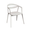 Chaise de salle à manger empilable en aluminium blanc - LA VIDA - TRESI
