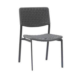 Chaise de salle à manger empilable aluminium et corde - KAKAO - TRESI