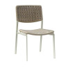 Chaise de salle à manger empilable aluminium et corde - KAKAO - TRESI