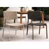Chaise de salle à manger empilable aluminium et corde - KAKAO - TRESI