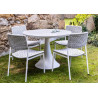 Chaise de salle à manger empilable aluminium et corde - KAKAO - TRESI
