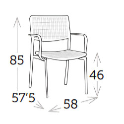 Fauteuil de jardin empilable confortable et gain de place - KAKAO - TRESI