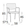 Fauteuil de jardin empilable confortable et gain de place - KAKAO - TRESI