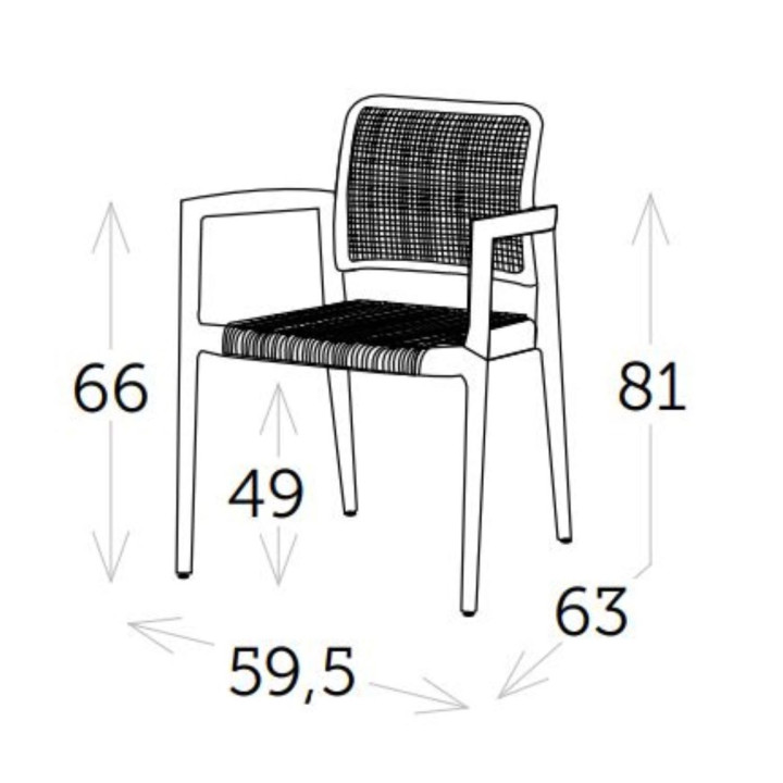 Chaise empilable en teck - ARUNA - TRESI