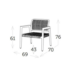 Chaise de jardin relax en teck - ARUNA - TRESI