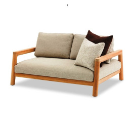 Canapé de jardin en teck et corde beige - ARUNA - TRESI