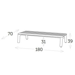 Table basse en teck - ARUNA - TRESI