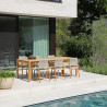 Salon de jardin en teck repas 6 personnes - ARUNA - TRESI