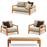Salon de jardin en teck 4 places - ARUNA - TRESI