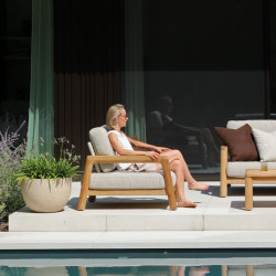 Salon de jardin en teck 4 places - ARUNA - TRESI