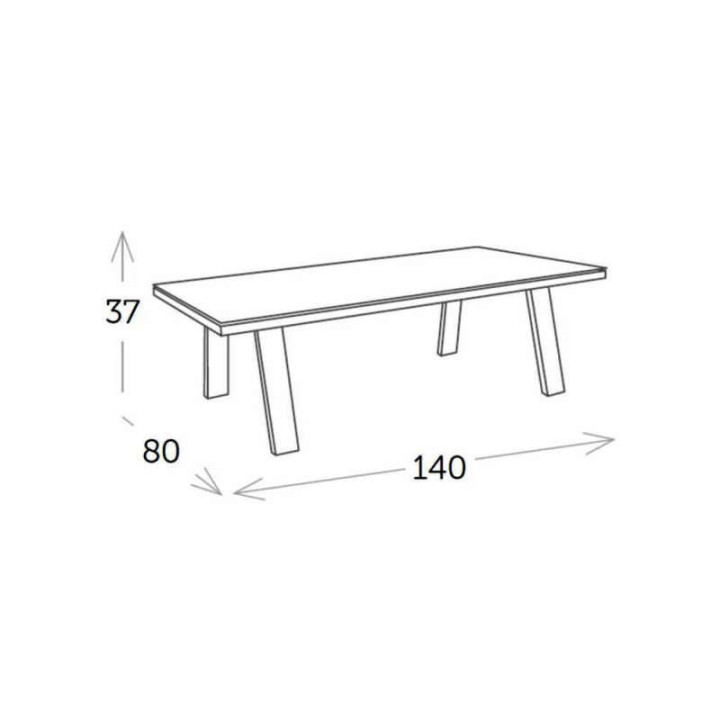 Table basse extérieure en aluminium blanche ou grise - ADELE - TRESI