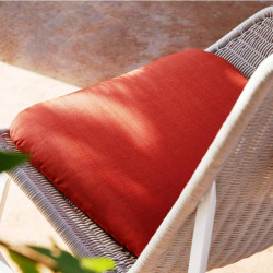 Fauteuil de détente extérieur en corde et tissu terracotta - SOUL Relax - TRESI