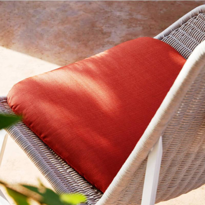 Fauteuil de détente extérieur en corde et tissu terracotta - SOUL Relax - TRESI