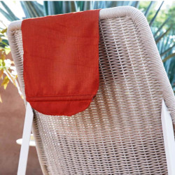 Fauteuil de détente extérieur en corde et tissu terracotta - SOUL Relax - TRESI