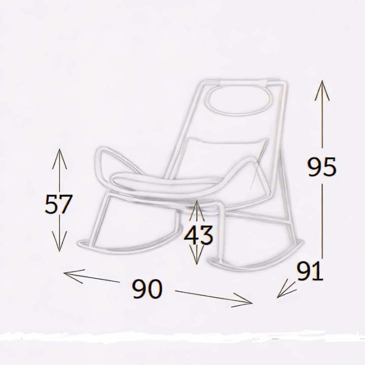 Fauteuil de détente extérieur en corde et tissu terracotta - SOUL Relax - TRESI