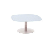 Tables basses en aluminium et verre blanc façon gigogne - SPADE - TRESI
