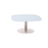 Tables basses en aluminium et verre blanc façon gigogne - SPADE - TRESI