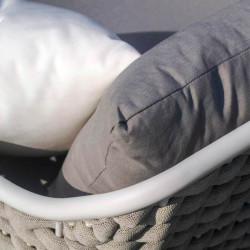 Canapé de jardin 2 places en aluminium et corde - RIO - TRESI