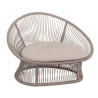 Fauteuil de jardin design en aluminium et corde taupe beige - SPADE - TRESI
