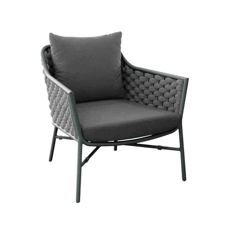 Fauteuil de jardin en aluminium et corde - RIO - TRESI