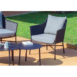 Fauteuil de jardin en aluminium et corde - RIO - TRESI