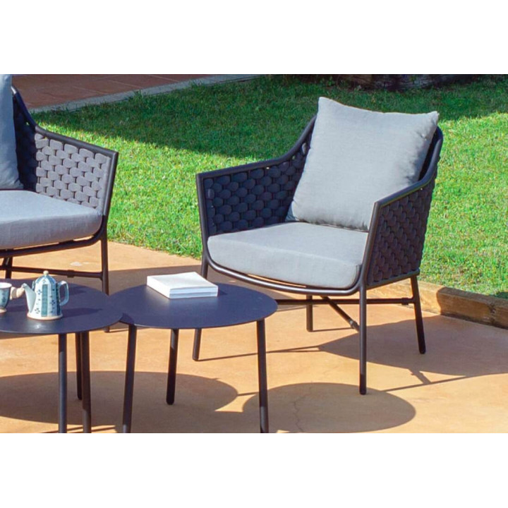 Fauteuil de jardin en aluminium et corde - RIO - TRESI
