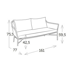 Salon de jardin 4 places - RIO - TRESI