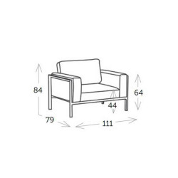 Fauteuil de jardin extérieur confortable - REST - TRESI