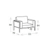 Fauteuil de jardin extérieur confortable - REST - TRESI