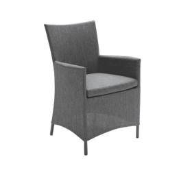 Chaise de jardin anthracite - CALIFORNIA - lemobilierdejardin.fr