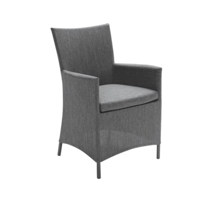 Chaise de jardin anthracite - CALIFORNIA - lemobilierdejardin.fr